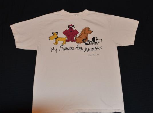 Vintage 90s My Friends Are Animals T-Shirt – M, L Dogs