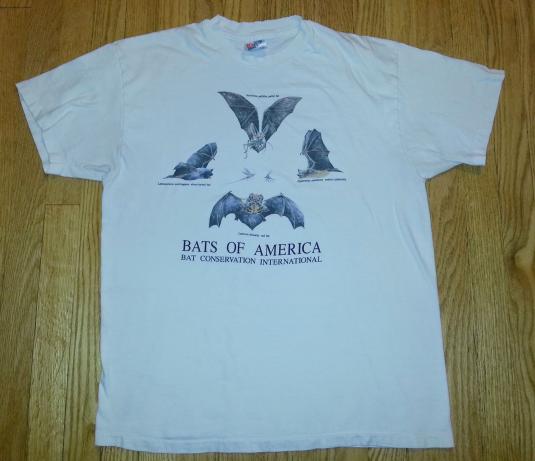80s 90s Bats of America T-Shirt Conservation International L