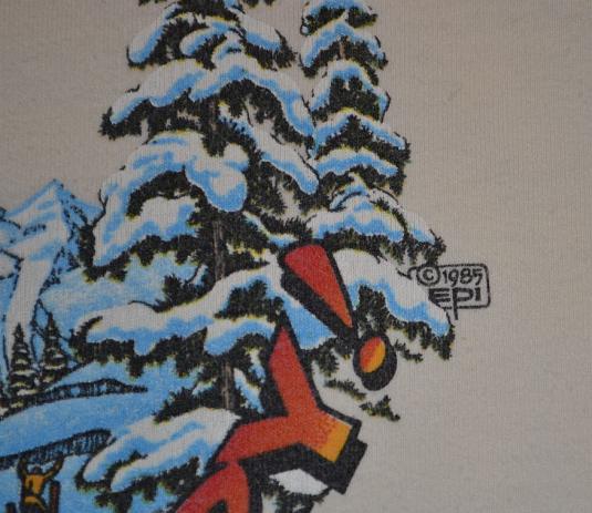 Vintage 80s Park City Utah Ski Skiing T-Shirt – L
