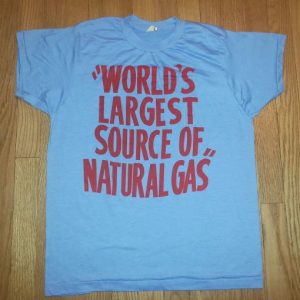 VTG 80s WORLD'S LARGEST SOURCE OF NATURAL GAS T-Shirt Sz L