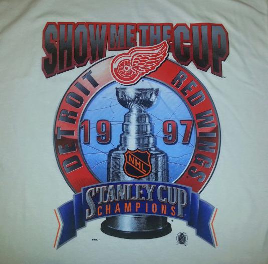 VTG 90s 1997 STANLEY CUP CHAMPIONS T-Shirt Detroit XXL
