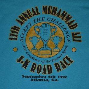 Vintage 90s Muhammad Ali Road Race Run T-Shirt - L