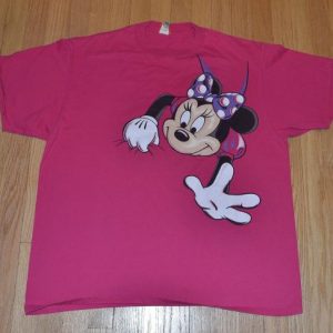 VTG 80s 90s Minnie Mouse T-Shirt Double Sided Fits XL to XXL