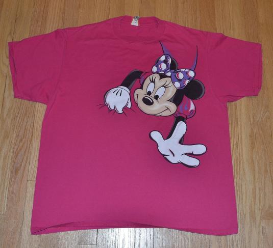VTG 80s 90s Minnie Mouse T-Shirt Double Sided Fits XL to XXL