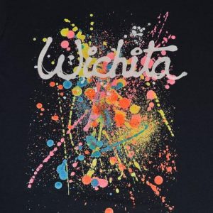 Vintage 90s Wichita Neon Jackson Pollock Style T-Shirt - L
