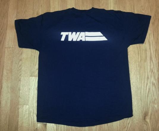 90s TWA T-Shirt Defunct Trans World Airlines Planes Sz XL