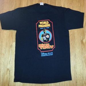 1990 Dick Tracy T-Shirt Disney MGM Studios Promo Movie Sz L