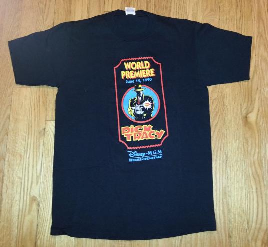 1990 Dick Tracy T-Shirt Disney MGM Studios Promo Movie Sz L