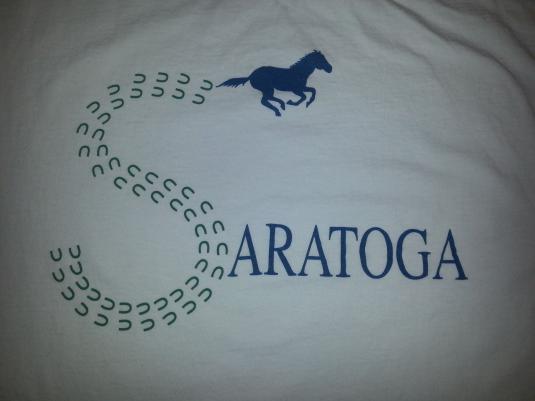 90s Saratoga T-Shirt New York NY Horse Racing NYRA Sz XL
