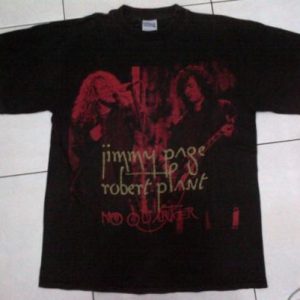 Plant & Page NO QUARTER concert 1995 t-shirt