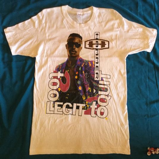 Vintage MC Hammer 1992 Too Legit 2 Quit world tour T-Shirt