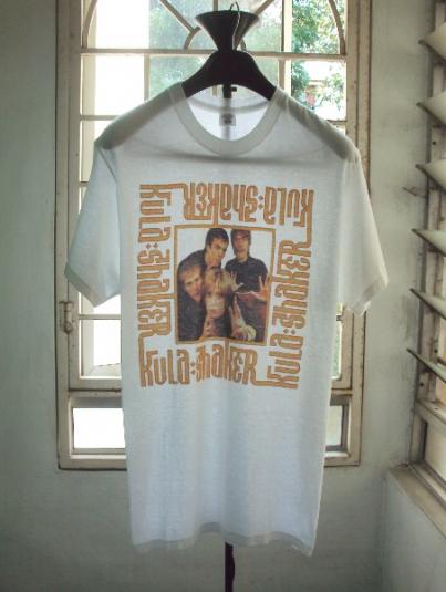 Vintage 90s Kula Shaker Rock Band Graphic T Shirt Size XL