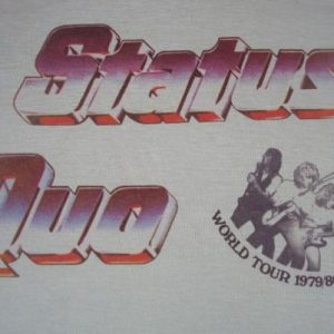 Vintage 1979 STATUS QUO WORLD TOUR T-SHIRT