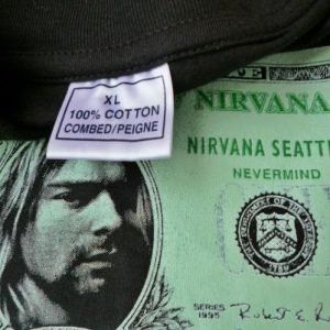 VINTAGE NIRVANA NEVERMIND ONE DOLLAR KURT COBAIN T-SHIRT