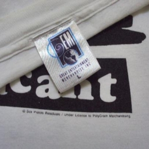 Vintage RARE 90'S SEX PISTOLS THE FILTHY LUCRE JAPAN TOUR