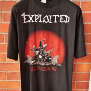 VINTAGE 1992 THE EXPLOITED THE MASSACRE TOUR T-SHIRT