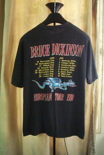 VINTAGE 1990 BRUCE DICKINSON TOUR T-SHIRT