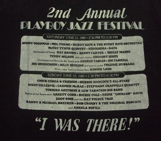 VINTAGE 1980 PLAYBOY JAZZ FESTIVAL HOLLYWOOD BOWL