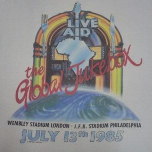 VINTAGE 1985 LIVE AID JUKEBOX T-SHIRT