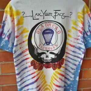 VINTAGE 80S THE GRATEFUL DEAD DEAD HEAD LACROSSE T-SHIRT