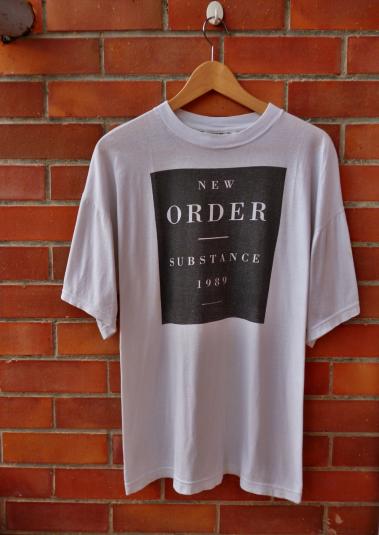 VINTAGE 1989 NEW ORDER SUBSTANCE FACTORY RECORDS T-SHIRT
