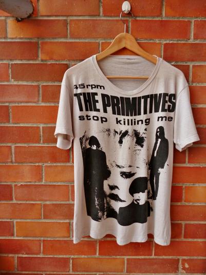 THE PRIMITIVES 90s Tシャツ Vintage THE PRIMITIVES Stop Killing Me 80s Tour Promo Original T
