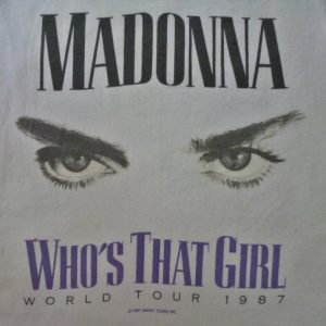 VINTAGE 1987 MADONNA WHO'S THAT GIRL TOUR T-SHIRT