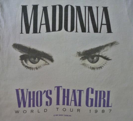 VINTAGE 1987 MADONNA WHO’S THAT GIRL TOUR T-SHIRT