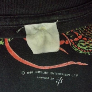 VINTAGE 1990 BRUCE DICKINSON TOUR T-SHIRT