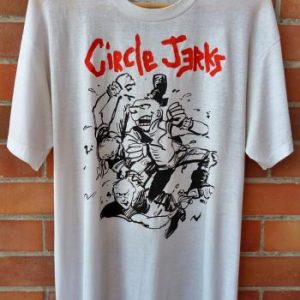 VINTAGE 1980S CIRCLE JERKS SLAM PUNK POGO T-SHIRT