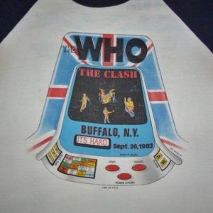VINTAGE 1982 THE WHO THE CLASH TOUR JERSEY T-SHIRT