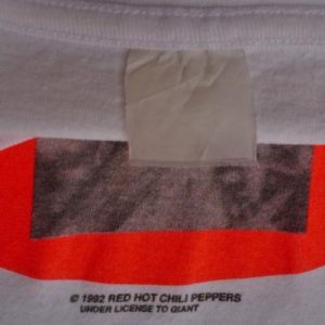 VINTAGE 1992 RED HOT CHILI PEPPERS EUROPEAN TOUR T-SHIRT