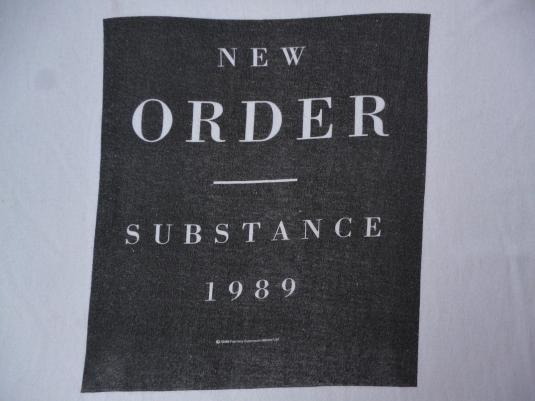 VINTAGE 1989 NEW ORDER SUBSTANCE FACTORY RECORDS T-SHIRT