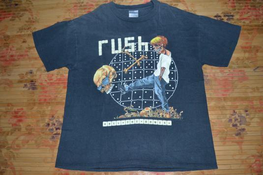 Vintage 90s RUSH Roll The Bones Tour Pushead T-shirt | Defunkd