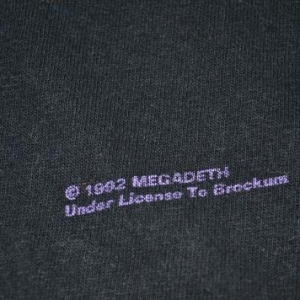 Vintage 1992 MEGADETH Countdown to Extinction Concert Tshirt