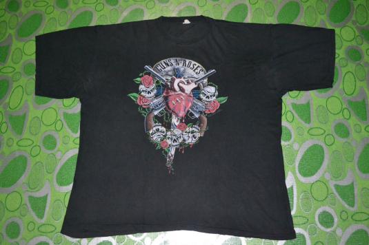 Vintage 1990 GUNS N ROSES Tour Concert promo 90s T-shirt | Defunkd