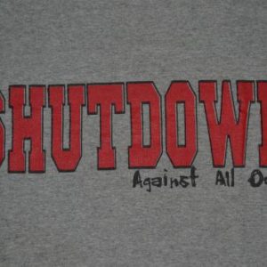Vintage 90s SHUTDOWN Against All Odds Tour Concert T-shirt