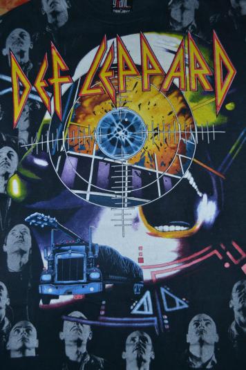Def Leppard Self Titled 80s Rock Album T Shirt & Stickers