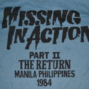 VINTAGE 1984 MISSING IN ACTION THE RETURN MOVIE T-SHIRT