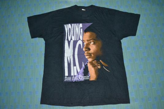 Vintage 1990 YOUNG MC Stone Cold Rhymin Hip Hop Tour T-shirt