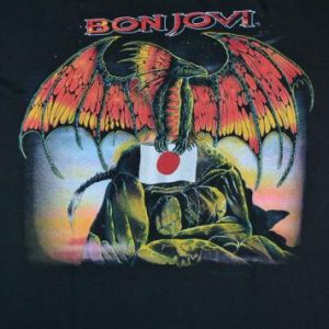 Vintage 90s BON JOVI Japan Tour Concert promo T-shirt