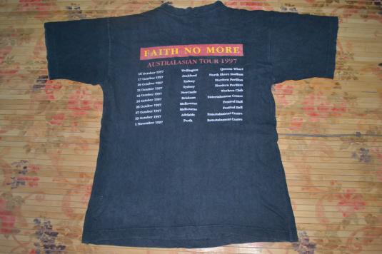 Vintage 1997 FAITH NO MORE Australasian Tour T-shirt