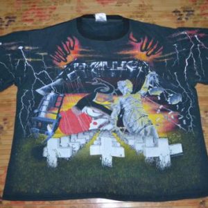 Vintage 1991 METALLICA Concert Pushead allover t-shirt