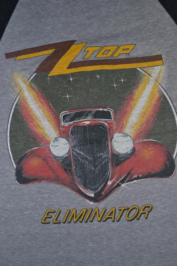 Vintage 1983 ZZ TOP Eliminator Across USA Baseball Jersey