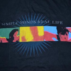 VINTAGE 1990 SIMPLE MINDS REAL LIFE TOUR CONCERT PROMO SHIRT