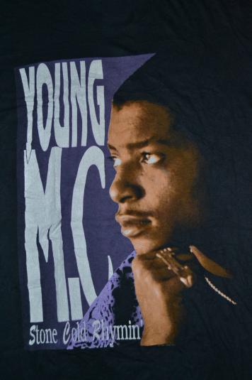 Vintage 1990 YOUNG MC Stone Cold Rhymin Hip Hop Tour T-shirt