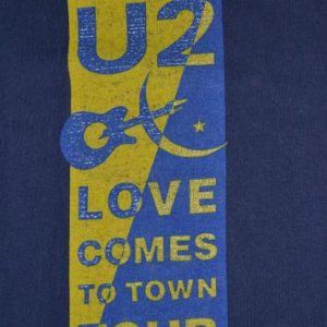 Vintage U2 Love Comes To Town Tour Concert Promo1989 T-shirt