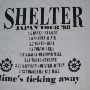 Vintage 90s SHELTER Japan Tour T-shirt
