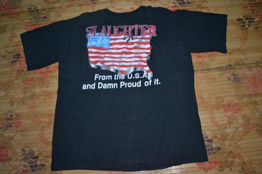 Vintage 1991 SLAUGHTER No Iraq Tour T-shirt