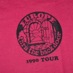 Vintage 1990 EUROPE Thru The Back Door Tour T-shirt